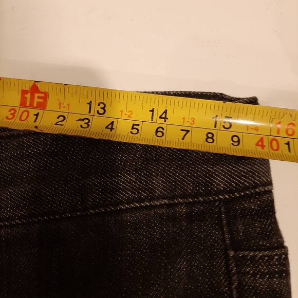 ❌SOLD❌MICHAEL KORS Striated Bootcut Jeans Zip Fly Flap Pocket MK Designer - Picture 13 of 16